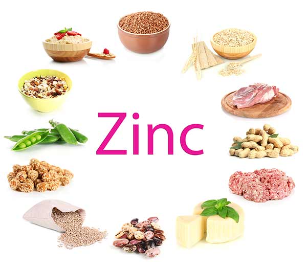 Zink findes hovedsageligt i animalske madvarer og derfor risikerer personer, der spiser fo lidt kød eller mejerivarer at blive ramt af zink-mangel.