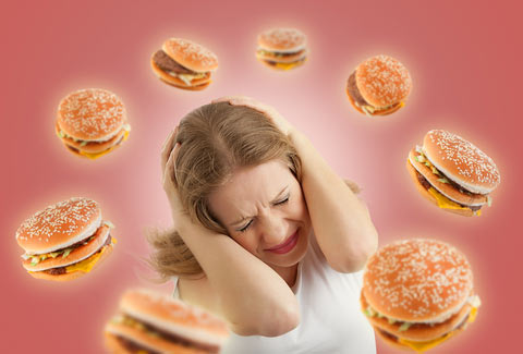 Fastfood som burgere, hotdogs, pommesfrites og McNuggets kan gøre dig deprimeret.