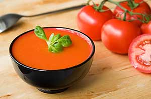 Gazpacho suppe og tomater